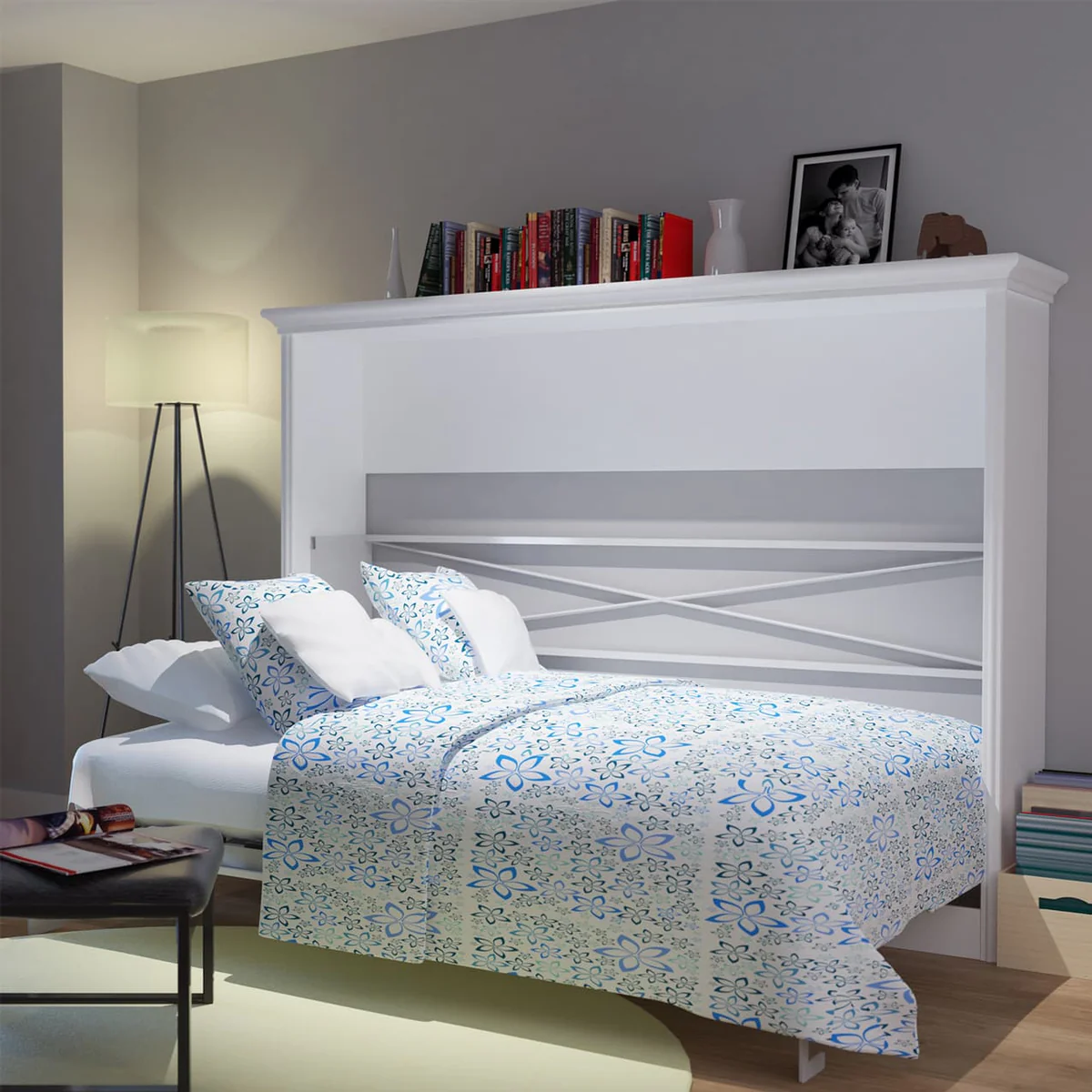 Lit escamotable Adonis Office Pro Queen avec bureau 1