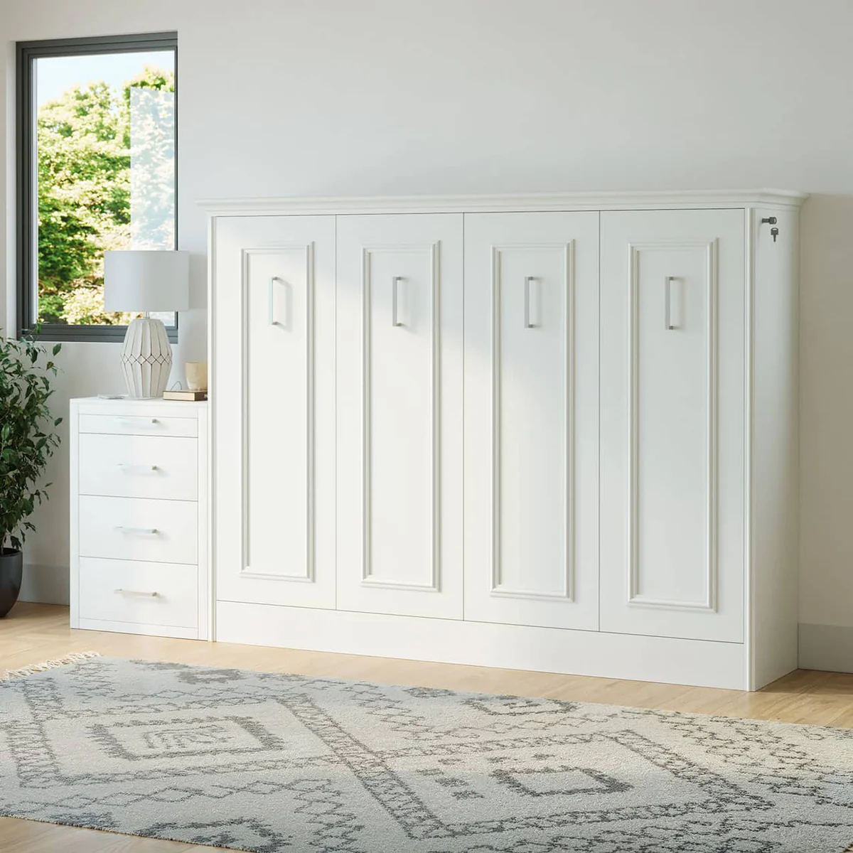 Lit escamotable Adonis Office Pro Queen avec bureau